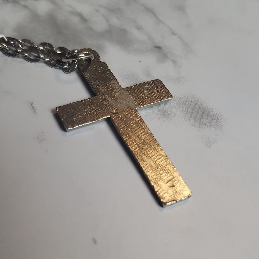 Blue Cross Necklace  - Picture 8 of 10